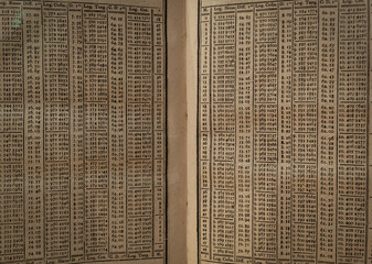 Tables of logarithms  of an old book