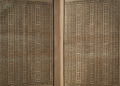 Tables of logarithms  of an old book