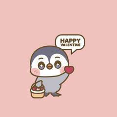 CUTE KAWAII ANIMALS CELEBRATE VALENTINE