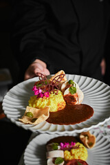 Beautiful and tasty food on a plate