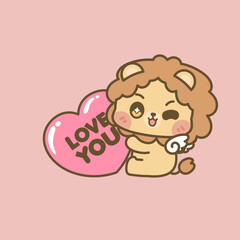 CUTE KAWAII ANIMALS CELEBRATE VALENTINE