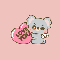 CUTE KAWAII ANIMALS CELEBRATE VALENTINE