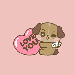CUTE KAWAII ANIMALS CELEBRATE VALENTINE