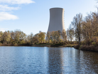 nuclear power plant in the field