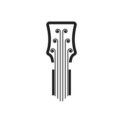 Guitar logo design icon and symbol vector