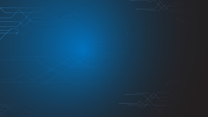 Quantum computer technologies concept. Futuristic blue circuit board background vector. Modern technology circuit board texture background design. Waves flow.