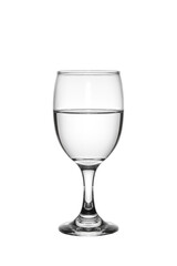 Fresh water in a wine glass.