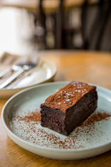 chocolate cake on a plate