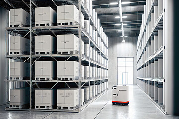 Obraz premium Warehouse Automation - Generative Ai