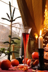 still life with fruits and berries