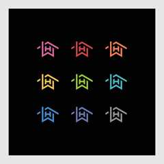 Set of thin line icons of homes and real estate. Outline symbol collection. Editable vector stroke