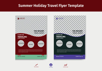 Summer Holiday Travel Flyer Template