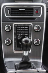 control panel of the car