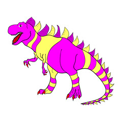 pattern with interesting doodles on colorfil background. Pano. Raster illustration.