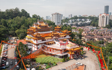 Aerial view of Thean Hou Temple in Kuala Lumpur