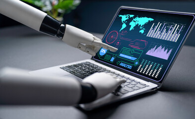 Business artificial intelligence technology and human beings to teach and learn.To enable intelligent robots to replace humans through digital network control, Internet, analysis, programming.