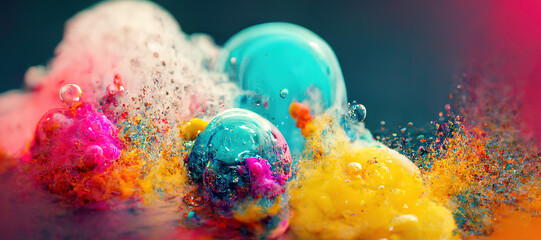 Obraz na płótnie Canvas colorful water brush splash background
