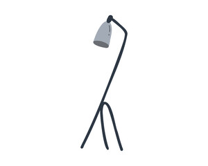 Floor lamp isolated on white background. Flat vector illustration