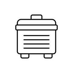 rice cooker icon. outline icon