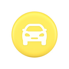 Car automobile button urban travel traffic transportation drive rent repair 3d application icon