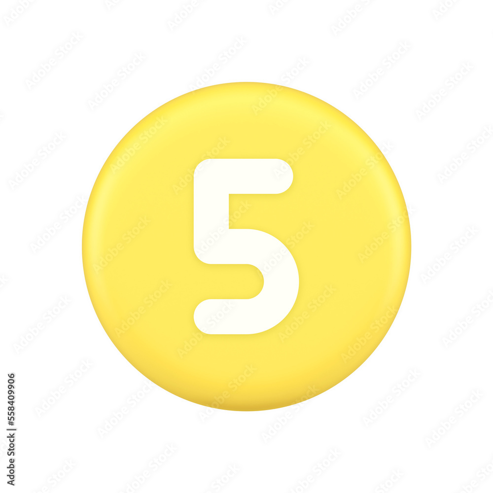 Poster five character calculator keyboard yellow button financial counting 3d application icon