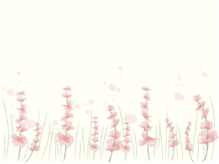 background of delicate pink flowers watercolor