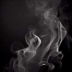 White smoke with black background