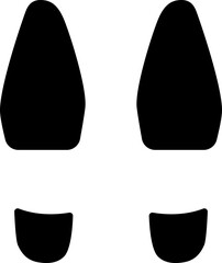 Footprints human silhouette isolated on white background. Shoe soles print. Vector.