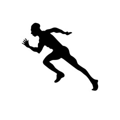 silhouette of a running person