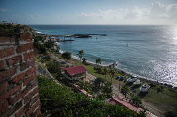 Obraz premium View from Fort Oranje on the Dutch Caribbean island of Sint Eustatius