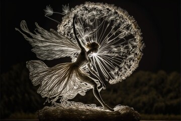 fairy with dramatic light, AI art generated