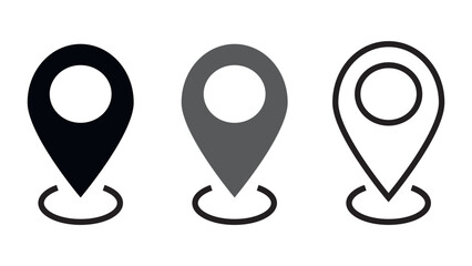 Pin icon set. Location icon vector. destination icon. Vector illustration on a white background
