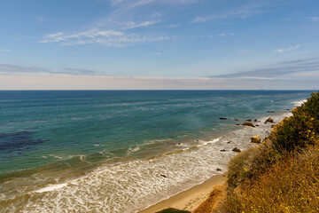 El Matador Beach along the East Pacific Coast Highway in Malibu California. The beach is a...