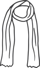 Scarf icon. Stylish accessory. Hipster fashion symbol