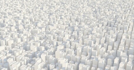 Fototapeta premium big infinite 3d city on while