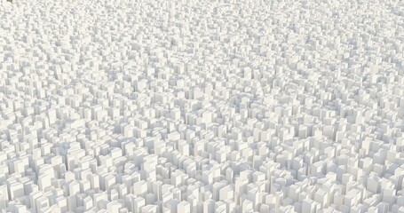 big infinite 3d city on while