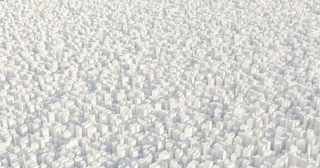 big infinite 3d city on while
