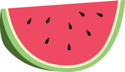 Obraz premium Watermelon slice. Fresh summer symbol. Juicy sweet