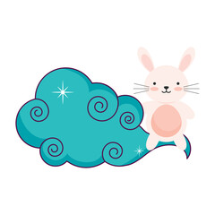 chinese cloud and rabbit