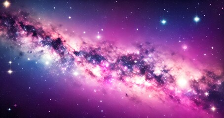 Pink galaxy background, space, universe 