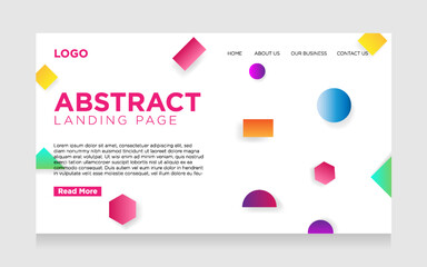 landing page abstract background with geometric