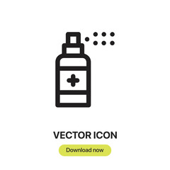 Obraz premium desinfectant icon vector. Linear style sign for mobile concept and web design. desinfectant symbol illustration. Pixel vector graphics - Vector. 