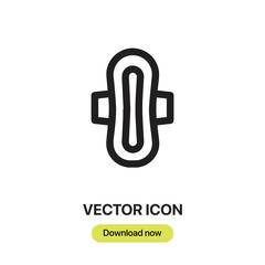 Obraz premium sanitary towel icon vector. Linear style sign for mobile concept and web design.sanitary towel symbol illustration. Pixel vector graphics - Vector. 