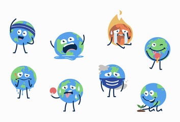 Climate Change in flat design