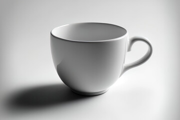 Cup on a white background, solitary. Generative AI