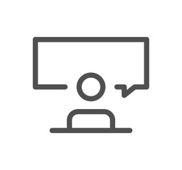 Business and communication related icon outline and linear vector.

