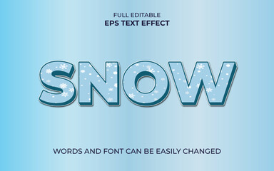 Snow 3d editable text effect