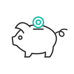 Piggy bank icon