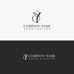 Letter Y and S vector logo with exclusive concept. - obrazy, fototapety, plakaty