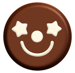 3d smiley face chocolate decoration